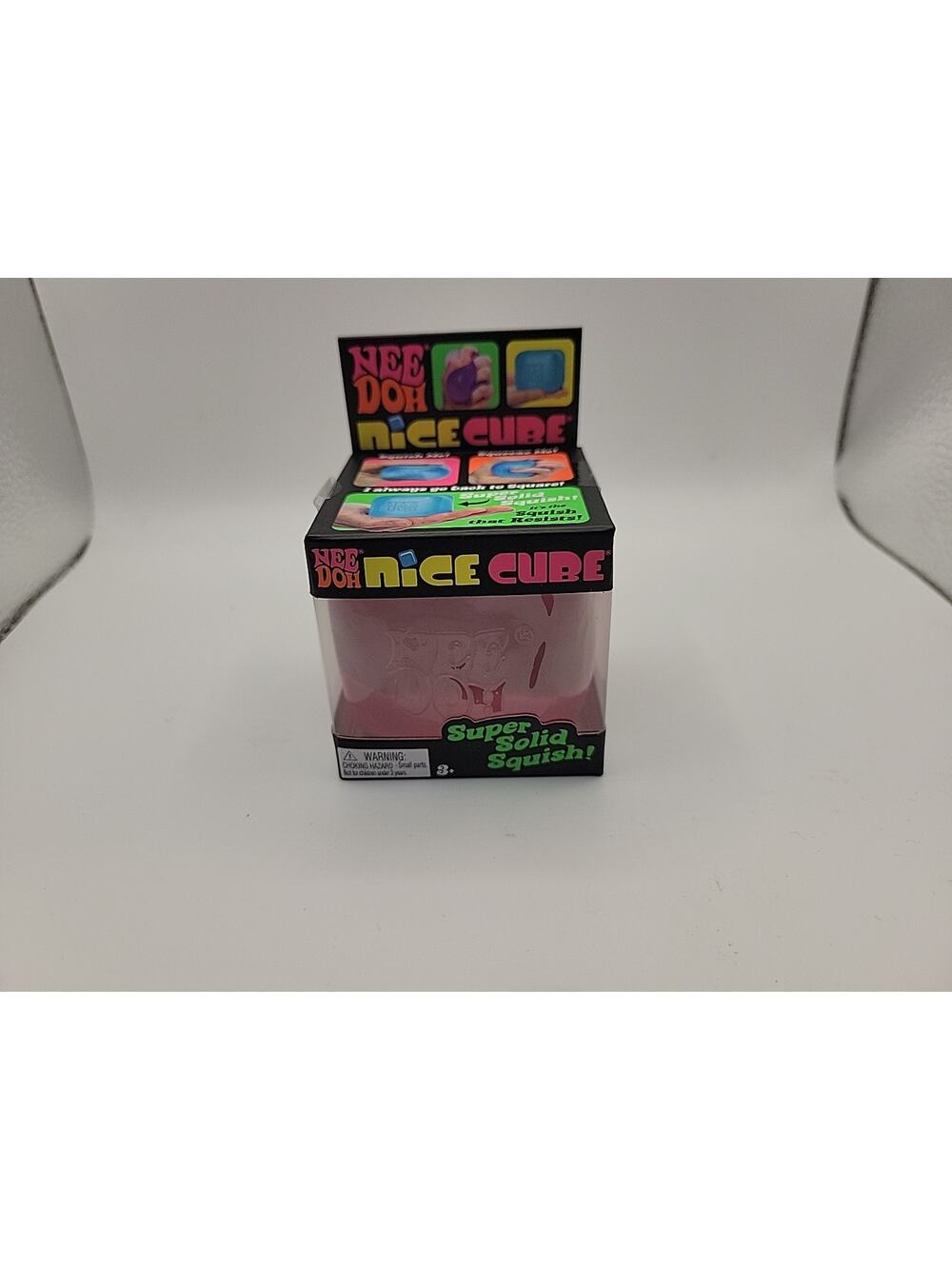 NeeDoh Nice Cube Nee Doh Squishy Ice Cube New Pink Sealed Super Solid Squish